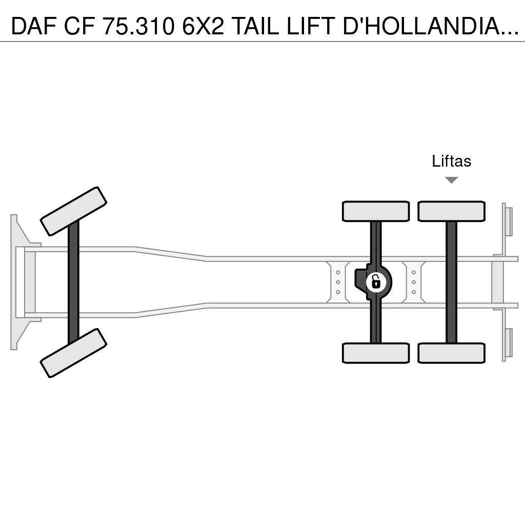DAF CF 75.310 6X2 TAIL LIFT D'HOLLANDIA 2500 KG - EURO Schuifzeilopbouw