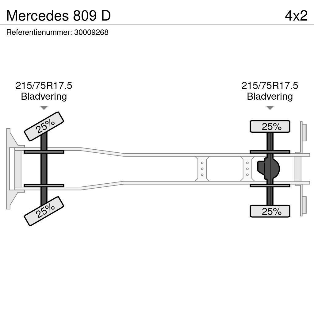 Mercedes-Benz 809 D Platte bakwagens