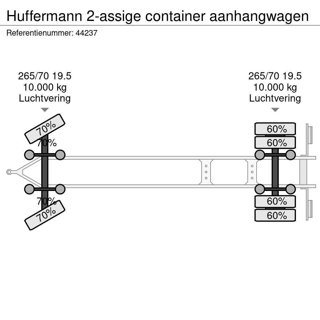 Hüffermann 2-assige container aanhangwagen Containerchassis