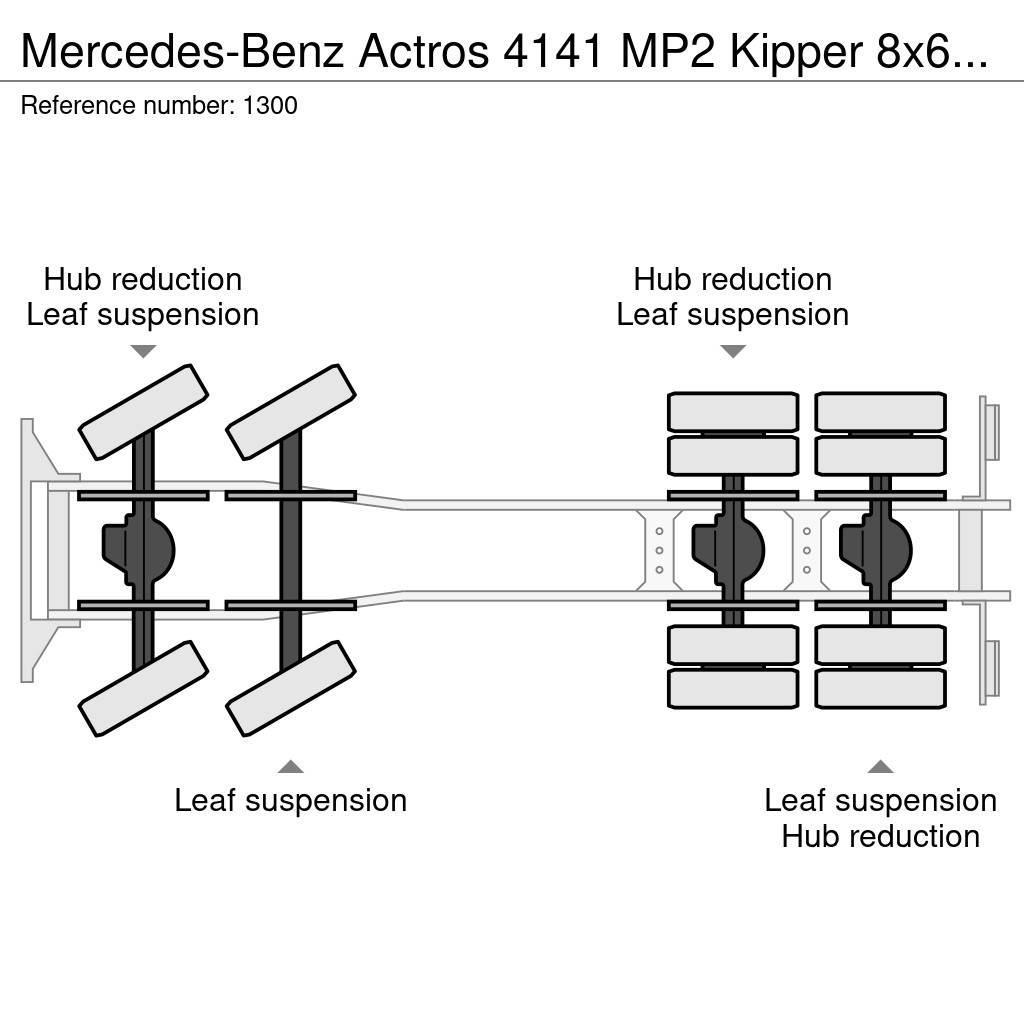 Mercedes-Benz Actros 4141 MP2 Kipper 8x6 V6 Manuel Gearbox Full Kipper