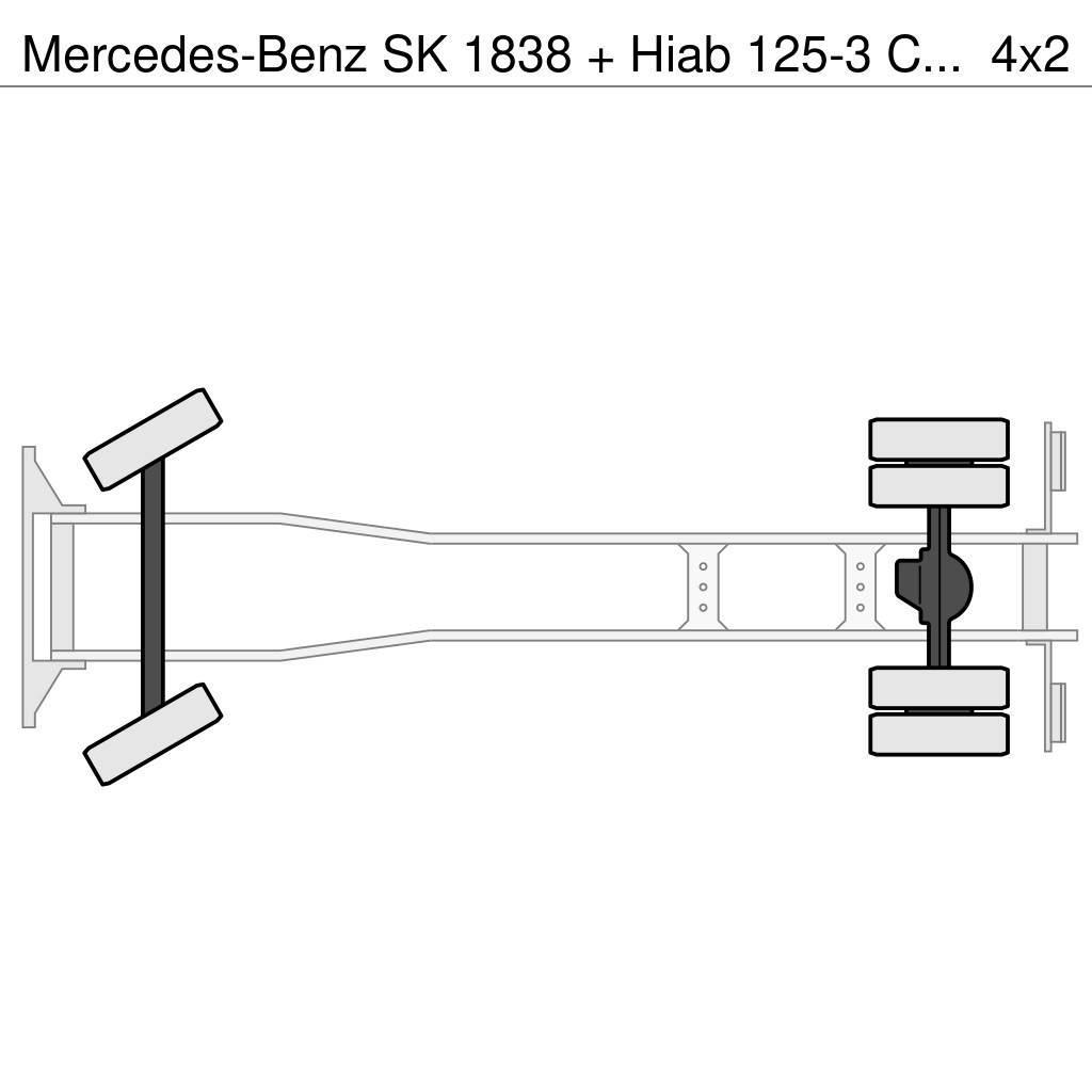Mercedes-Benz SK 1838 + Hiab 125-3 Crane Kranen voor alle terreinen