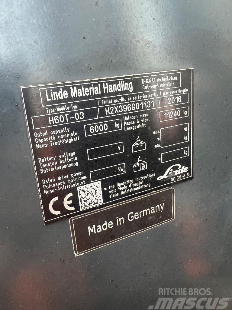 Linde H 60T-03 Diesel heftrucks