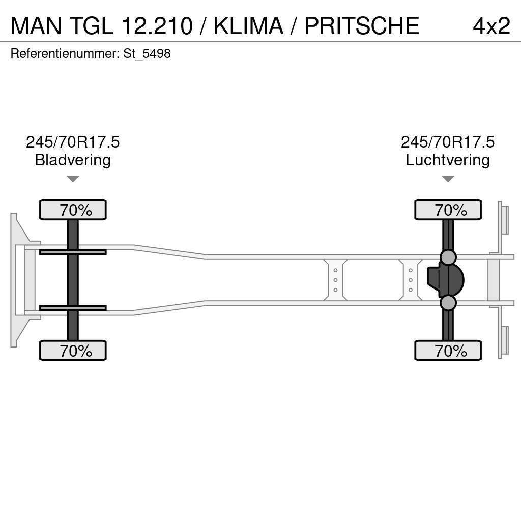 MAN TGL 12.210 / KLIMA / PRITSCHE Platte bakwagens