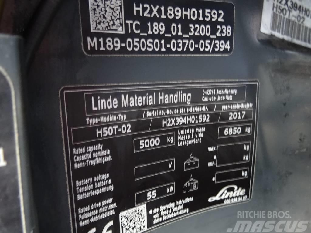 Linde H50T-02 LPG heftrucks