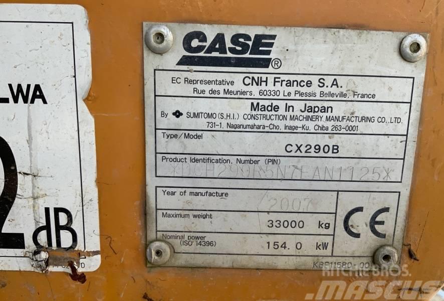 CASE CX 290 B + ROTOTILT Rupsgraafmachines