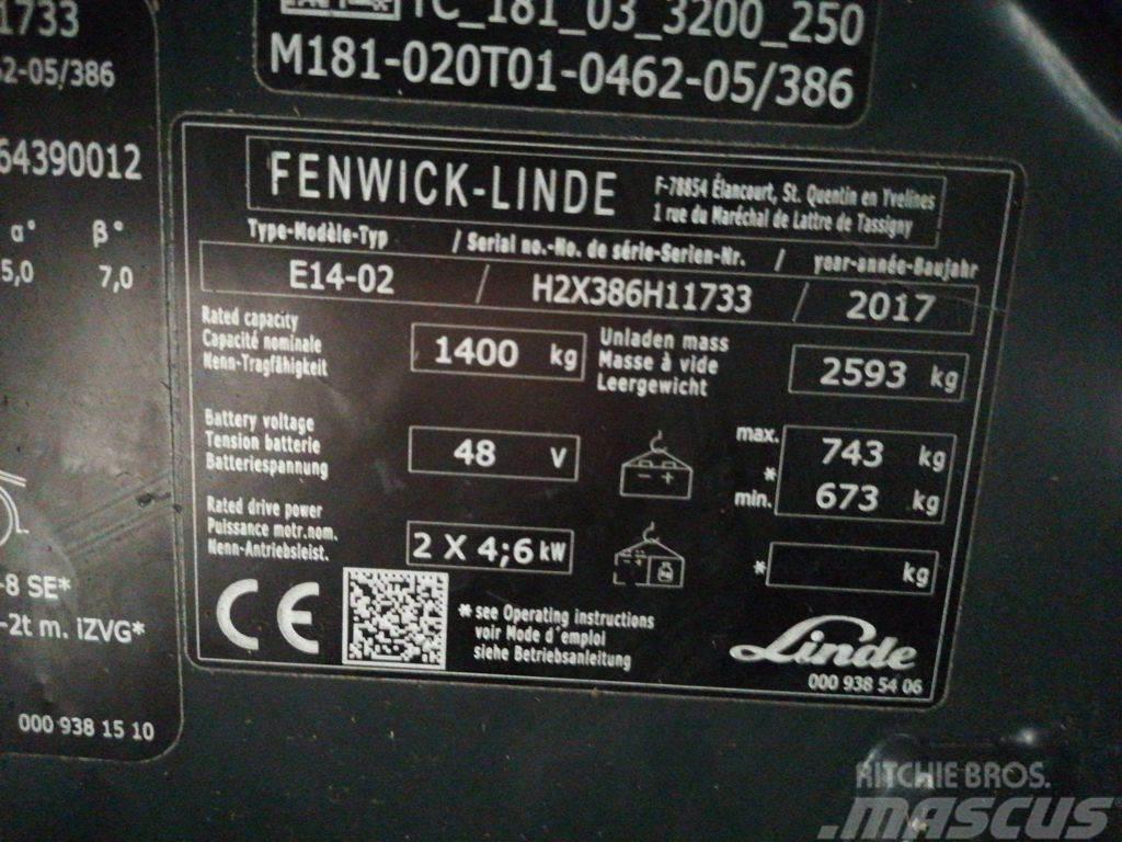 Linde E14-02 Elektrische heftrucks