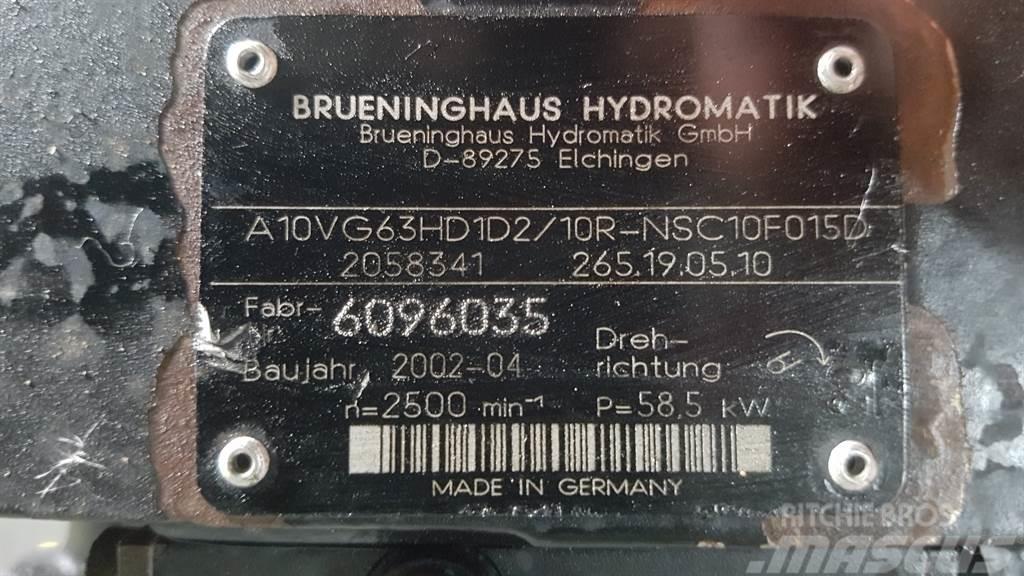 Brueninghaus Hydromatik A10VG63HD1D2/10R - Drive pump/Fahrpumpe/Rijpomp Hydraulics