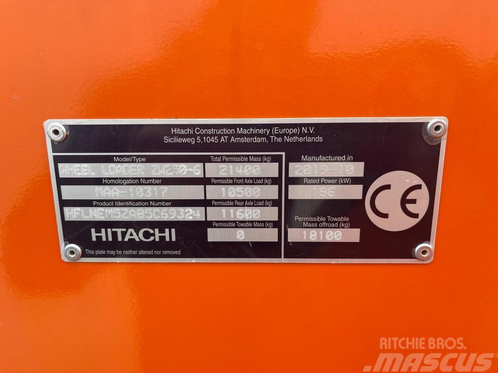 Hitachi ZW 250-6 Wielladers