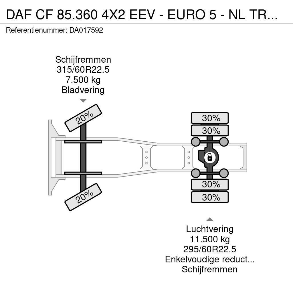 DAF CF 85.360 4X2 EEV - EURO 5 - NL TRUCK - MEGA - 736 Trekkers