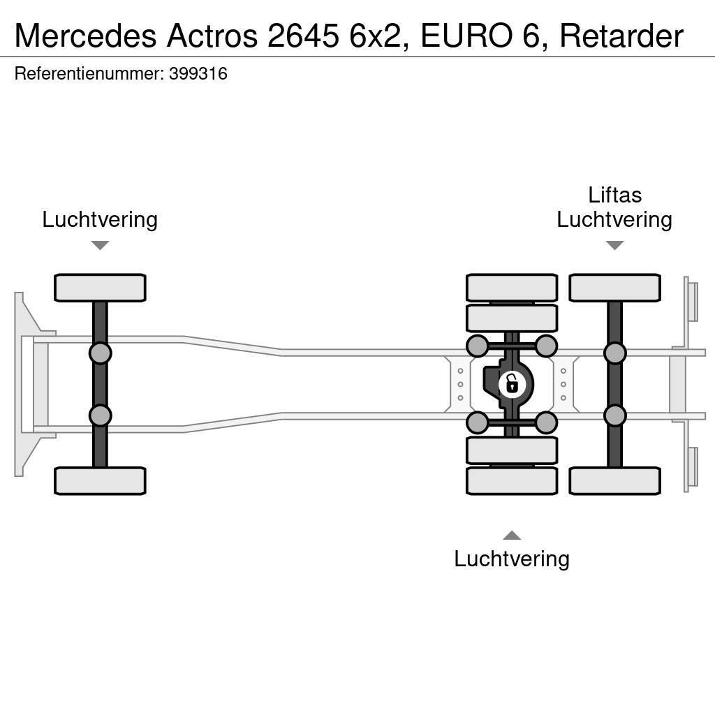 Mercedes-Benz Actros 2645 6x2, EURO 6, Retarder Containertrucks met kabelsysteem