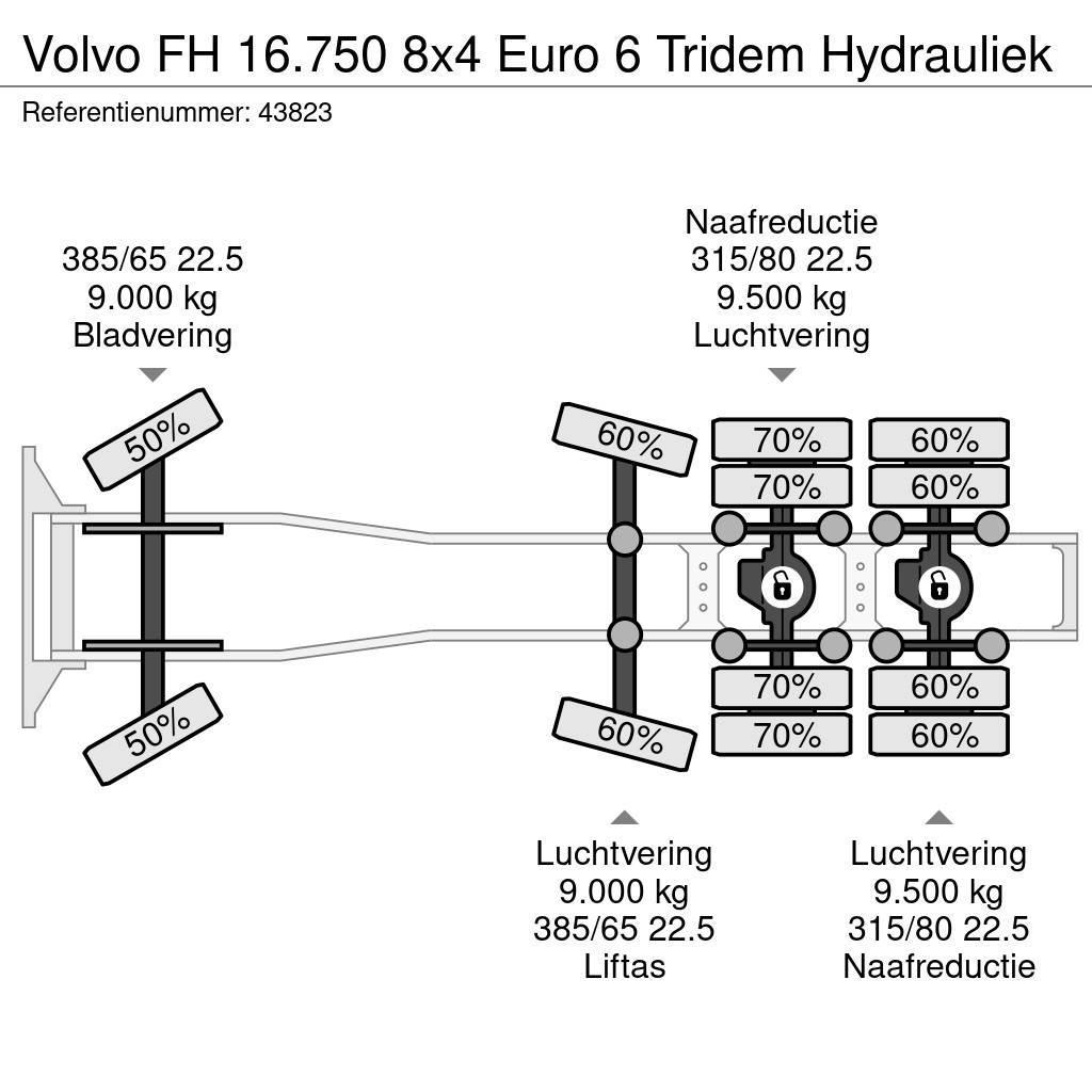 Volvo FH 16.750 8x4 Euro 6 Tridem Hydrauliek Trekkers