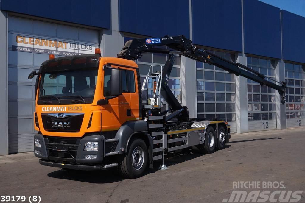 MAN TGS 26.420 HMF 21 ton/meter laadkraan Vrachtwagen met containersysteem