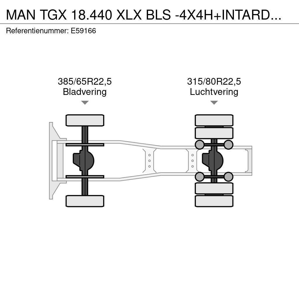MAN TGX 18.440 XLX BLS -4X4H+INTARDER+HYDR. Trekkers