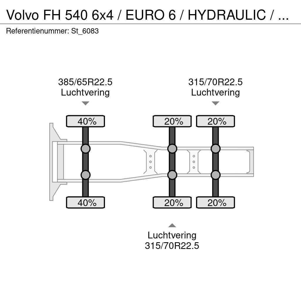 Volvo FH 540 6x4 / EURO 6 / HYDRAULIC / RETARDER Trekkers