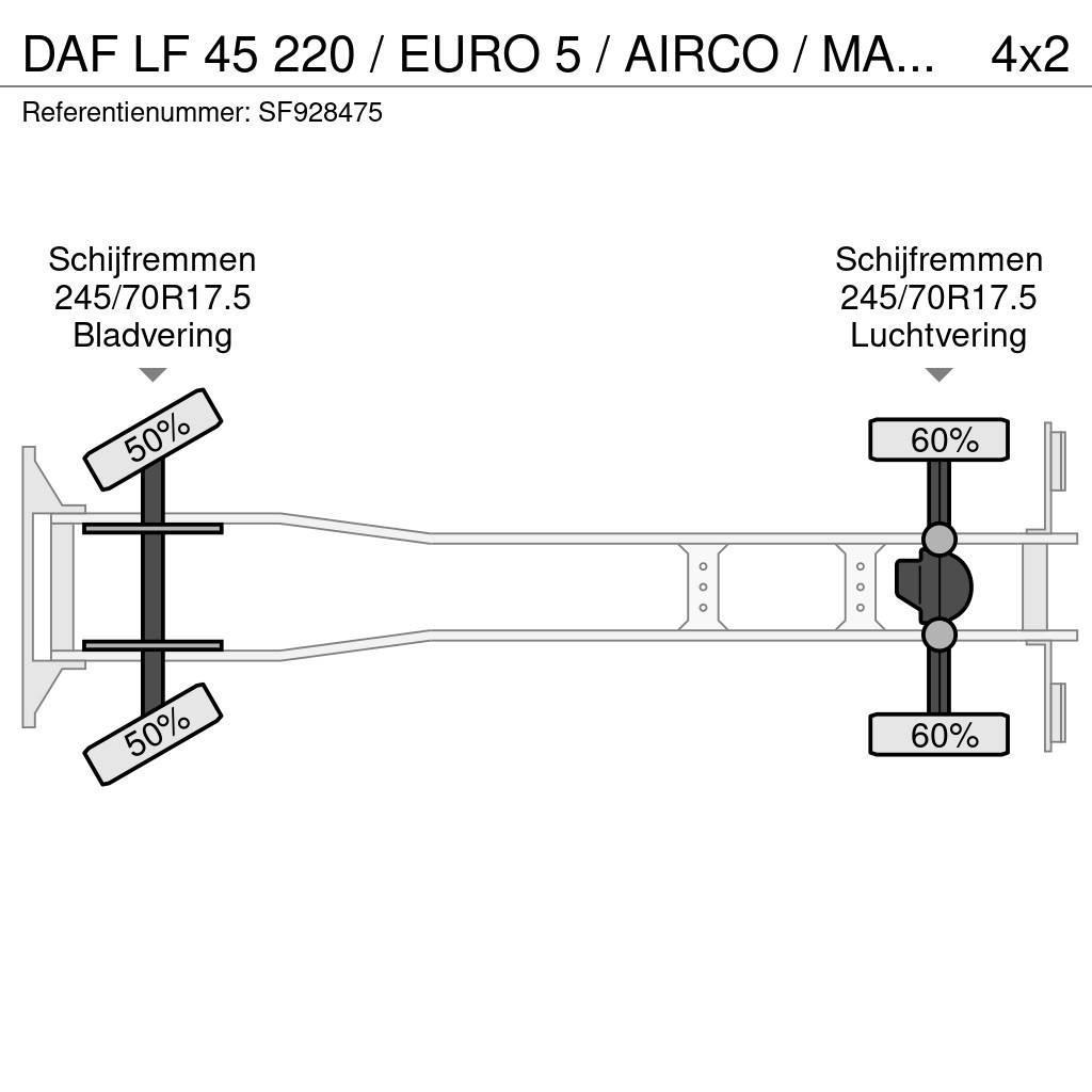 DAF LF 45 220 / EURO 5 / AIRCO / MANUEL / DHOLLANDIA 2 Schuifzeilopbouw