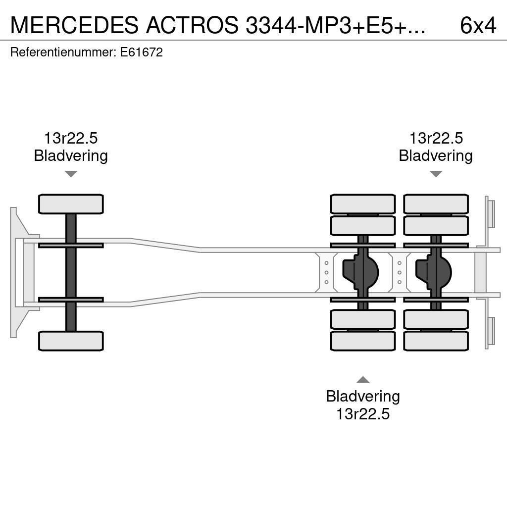 Mercedes-Benz ACTROS 3344-MP3+E5+PK23001/5EXT Platte bakwagens
