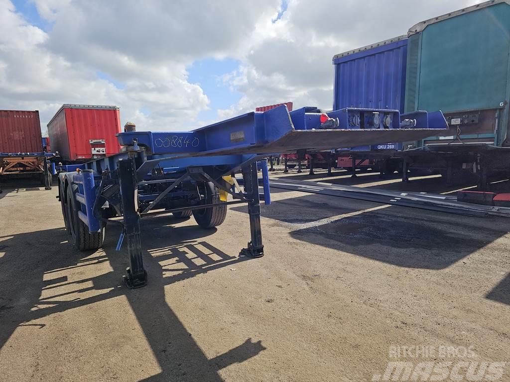 Renders 2 axle 20 ft container chassis steel springs bpw d Containerchassis