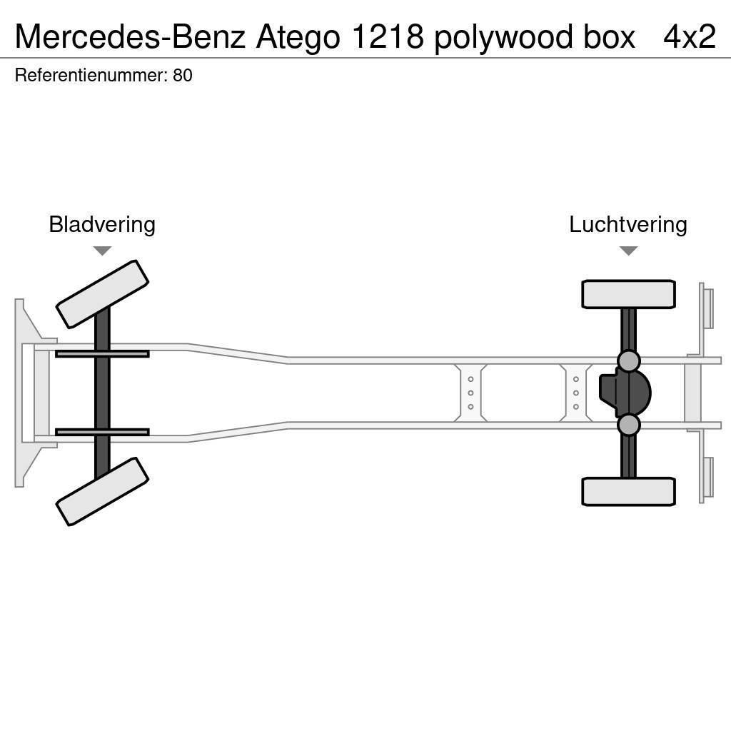 Mercedes-Benz Atego 1218 polywood box Bakwagens met gesloten opbouw