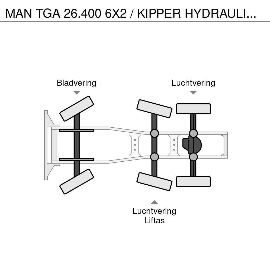 MAN TGA 26.400 6X2 / KIPPER HYDRAULIEK / HOLLAND TRUCK Trekkers