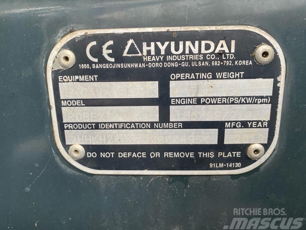 Hyundai 140w-9 Wielgraafmachines