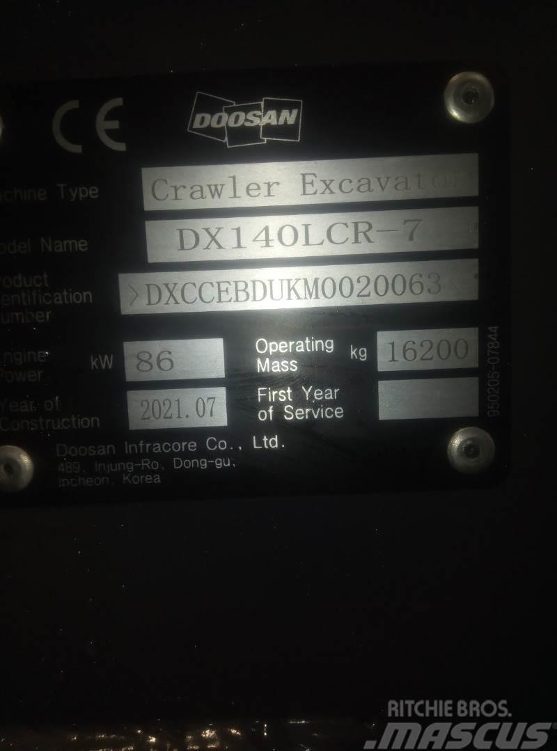 Doosan DX140LCR-7 Rupsgraafmachines