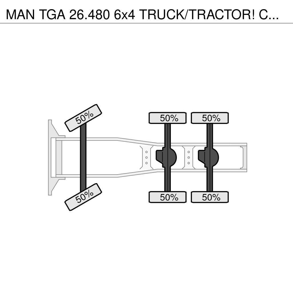 MAN TGA 26.480 6x4 TRUCK/TRACTOR! CRANE/KRAN/GRUE HIAB Trekkers