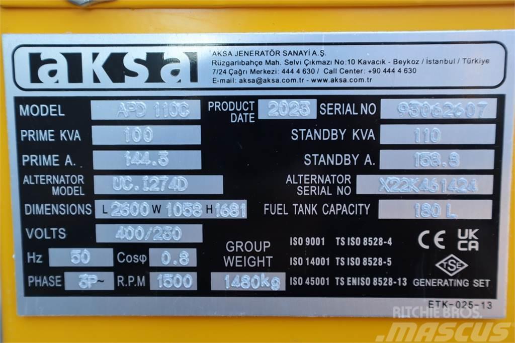 AKSA APD 110C Valid inspection, *Guarantee! Diesel, 110 Diesel generatoren