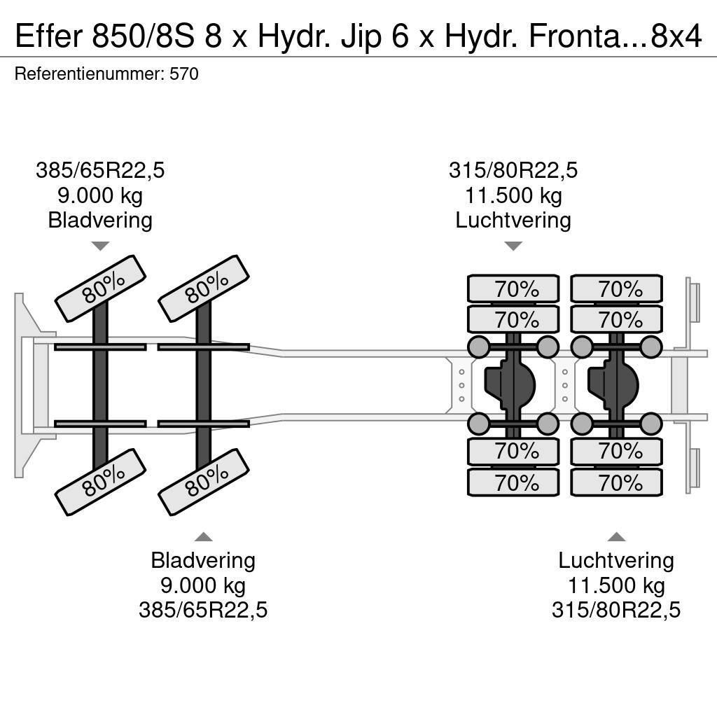 Effer 850/8S 8 x Hydr. Jip 6 x Hydr. Frontabstutzung Vol Kranen voor alle terreinen
