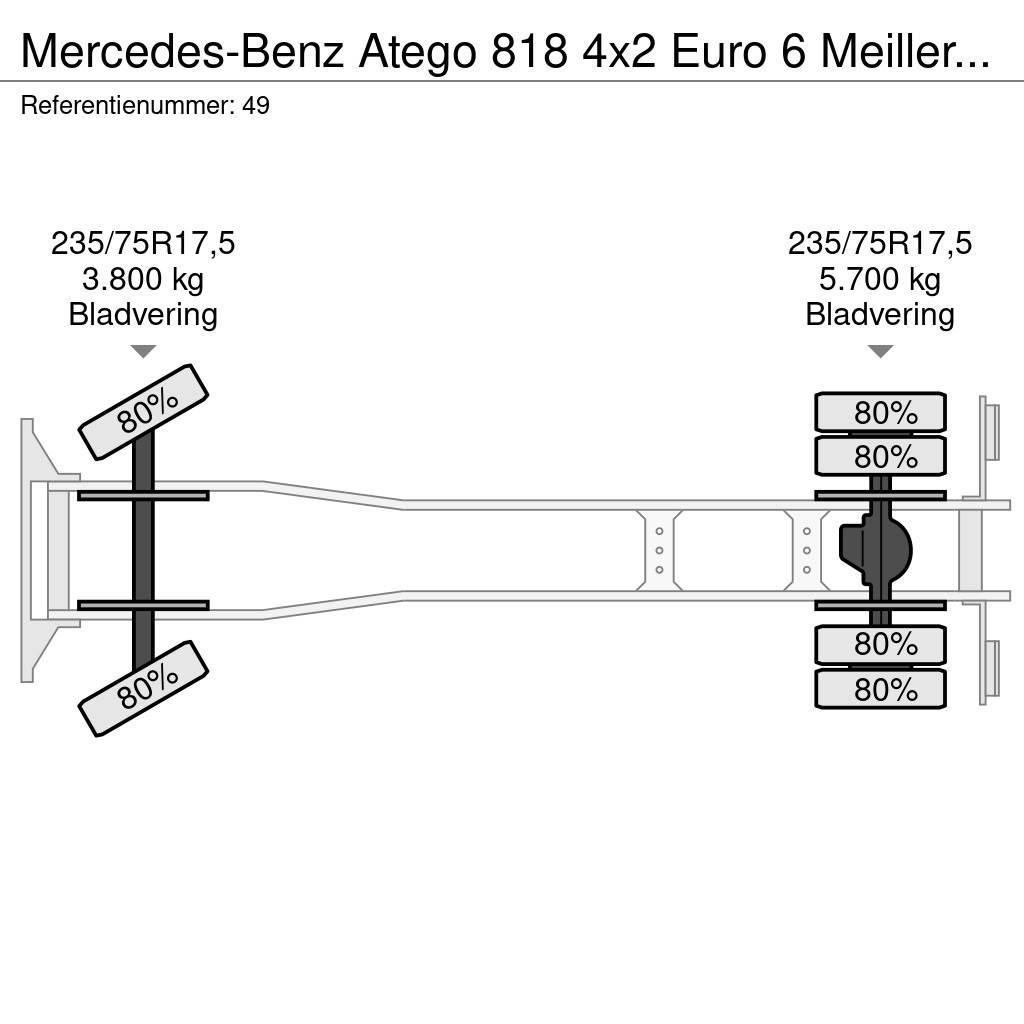 Mercedes-Benz Atego 818 4x2 Euro 6 Meiller 3 Seitenkipper Palfin Kranen voor alle terreinen
