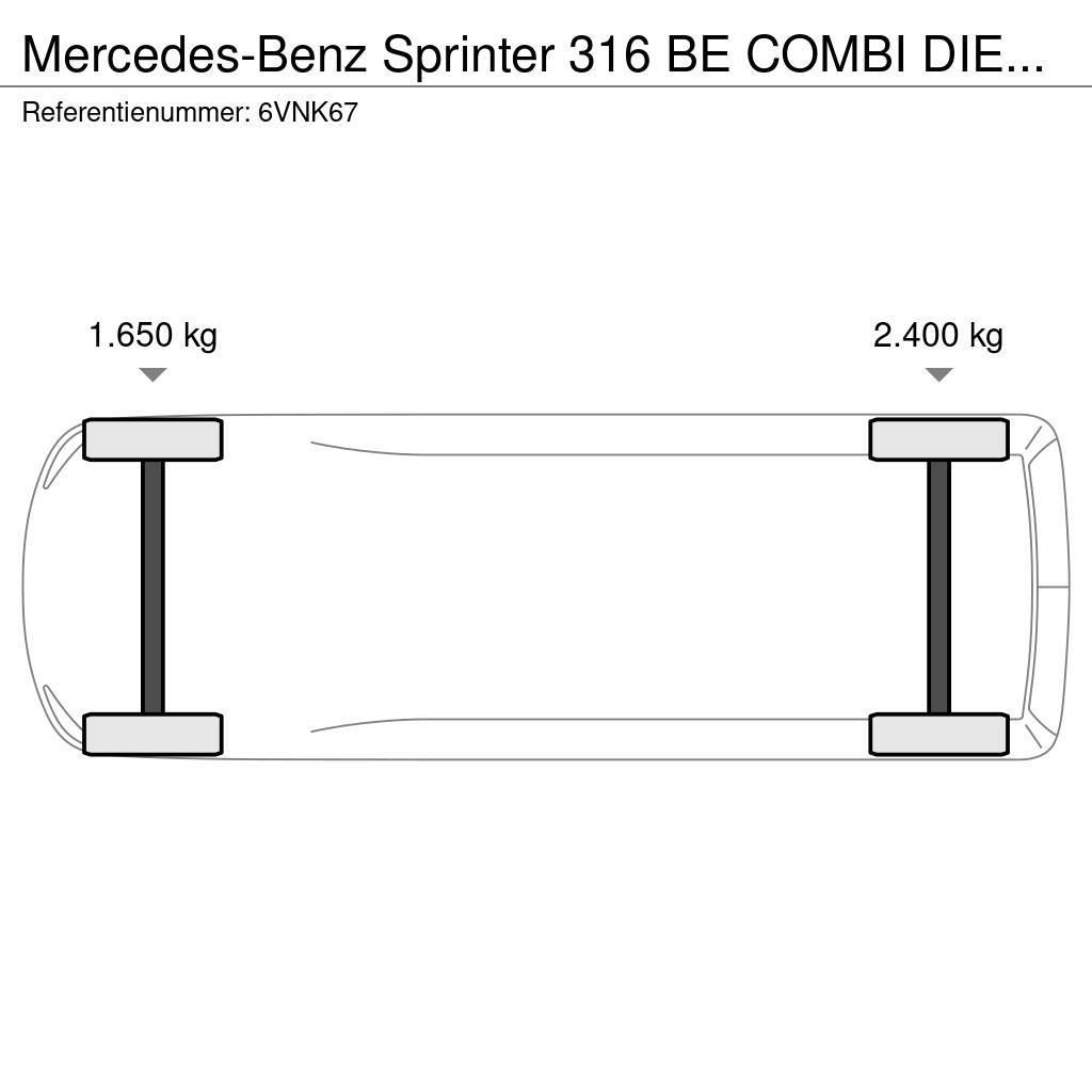 Mercedes-Benz Sprinter 316 BE COMBI DIEPLADER 3640kg loadcap Anders