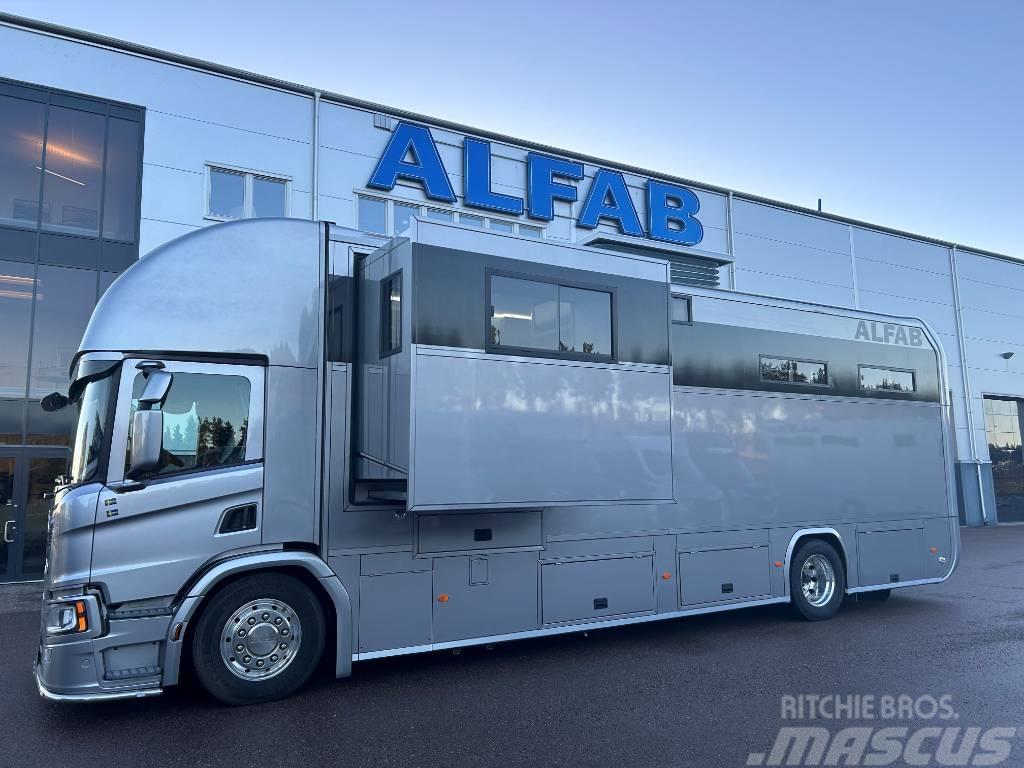 Scania P280 ALFAB Professional hästlastbil Dieren transport trucks