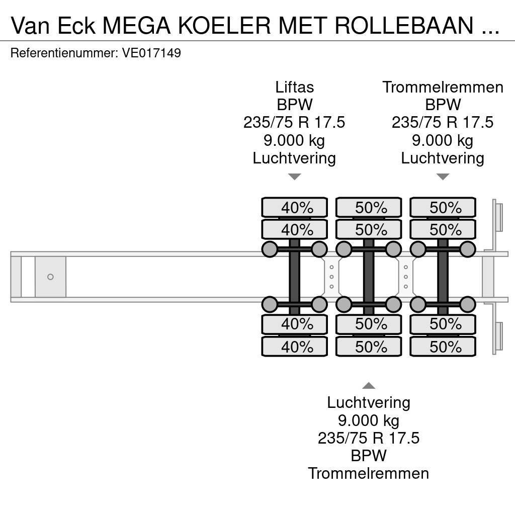 Van Eck MEGA KOELER MET ROLLEBAAN + CARRIER VECTOR 1800 Koel-vries opleggers