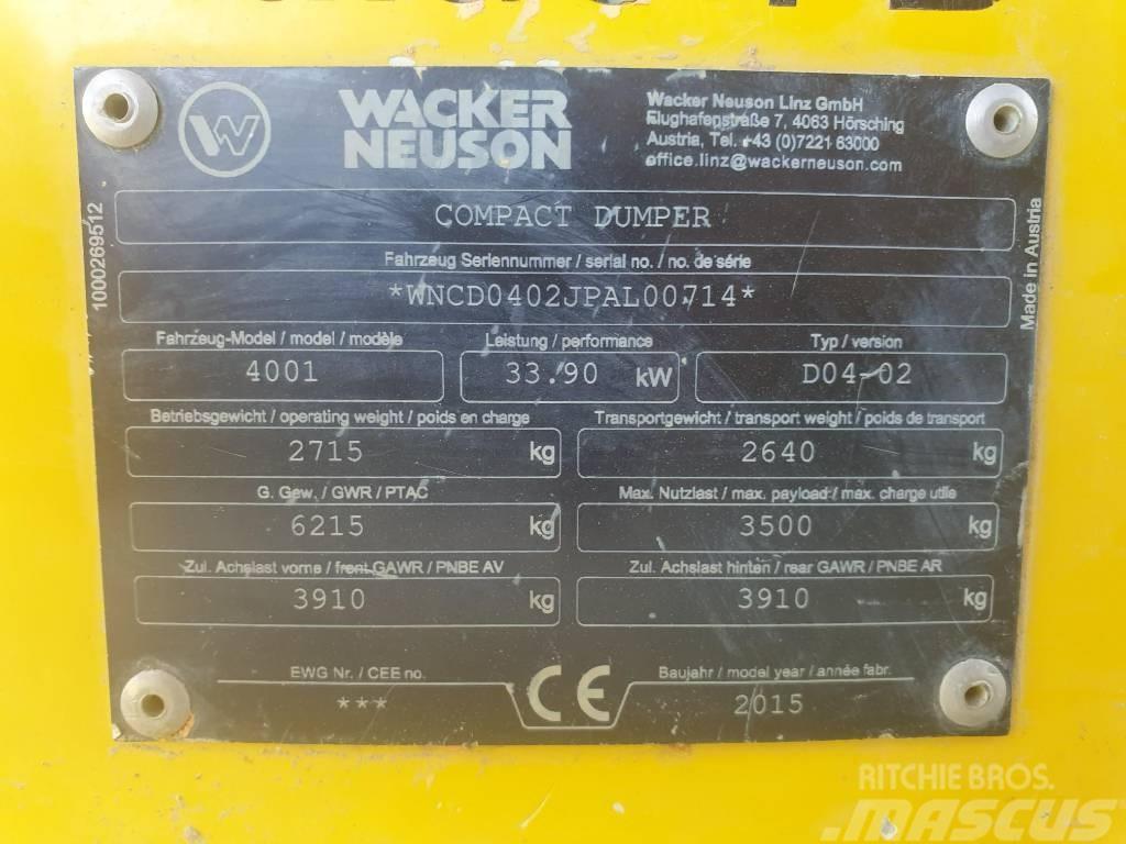 Wacker Neuson 4001s Knik dumptrucks