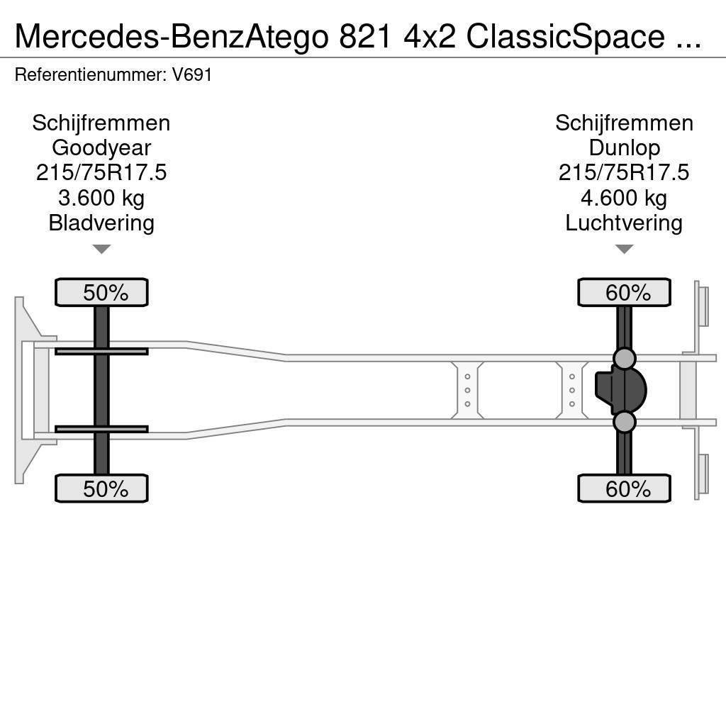 Mercedes-Benz Atego 821 4x2 ClassicSpace Euro6 - GeslotenBak 6.0 Bakwagens met gesloten opbouw