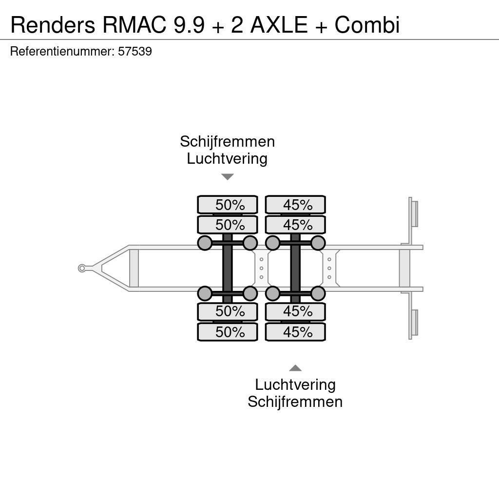 Renders RMAC 9.9 + 2 AXLE + Combi Gesloten opbouw trailers