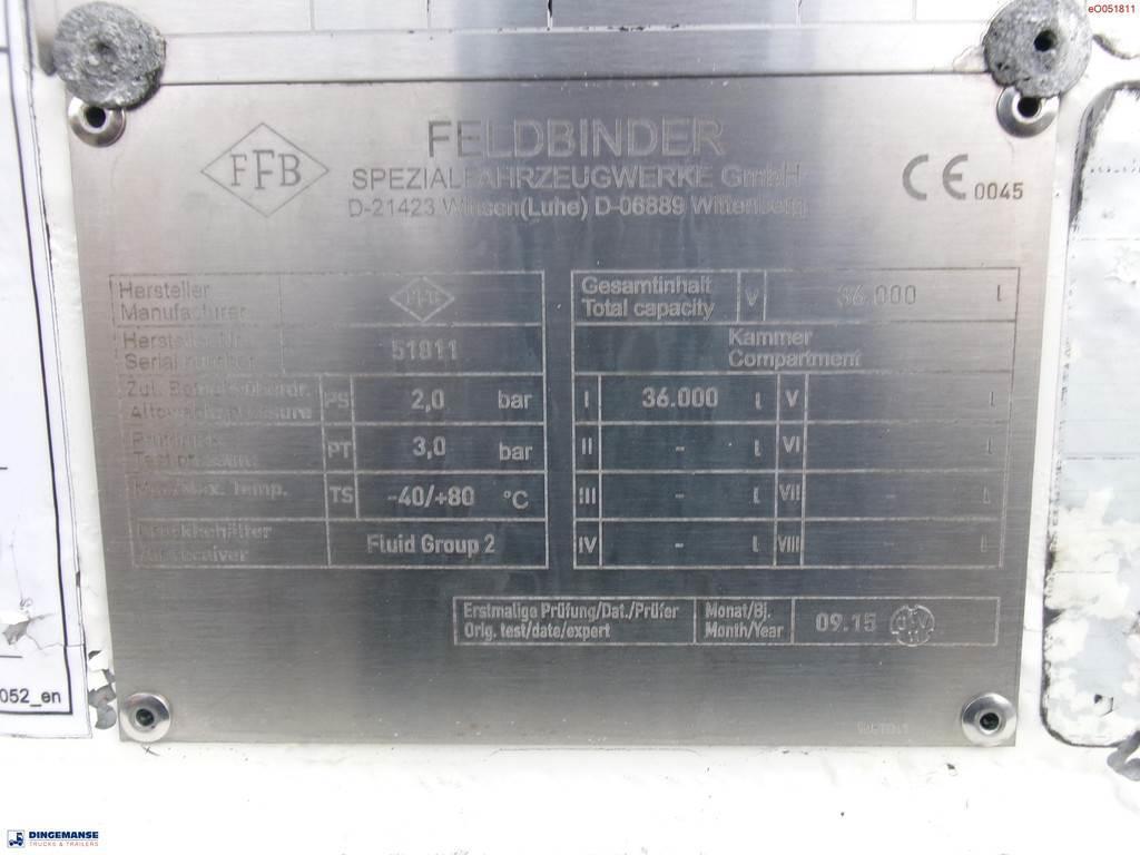 Feldbinder Powder tank alu 36 m3 / 1 comp Tankopleggers