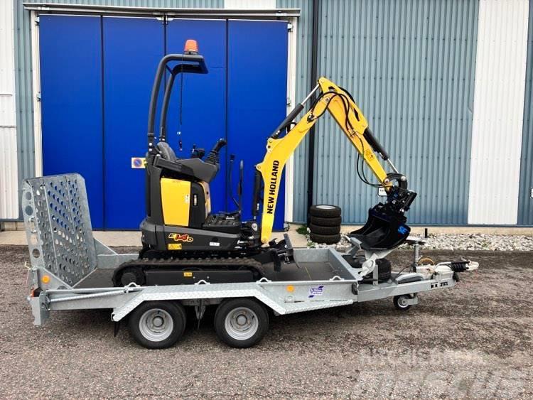 New Holland Kanondeal E14D + Ifor Williams GH94 Minigraafmachines < 7t