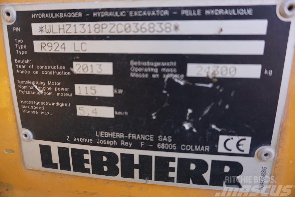 Liebherr R 924 LC Rupsgraafmachines