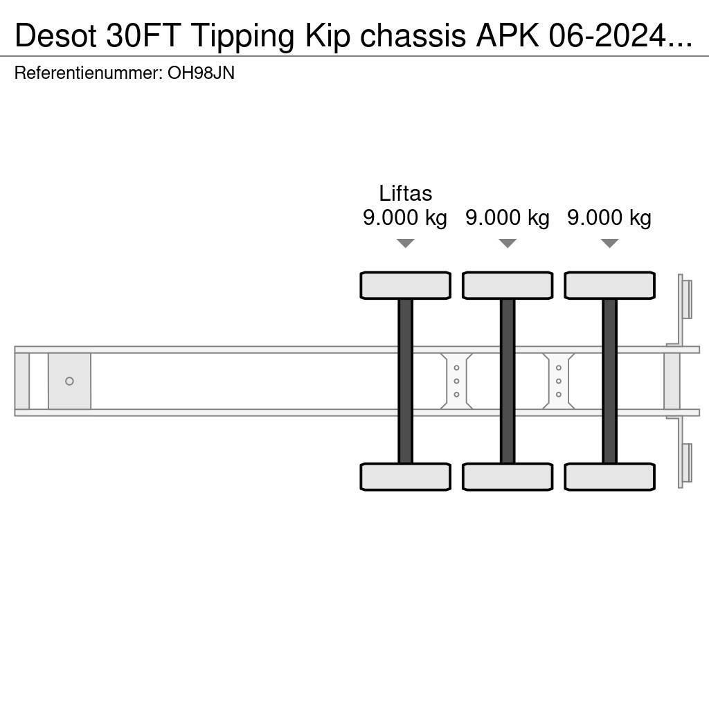 Desot 30FT Tipping Kip chassis APK 06-2024 €5750 Containerchassis