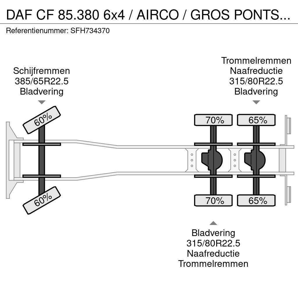DAF CF 85.380 6x4 / AIRCO / GROS PONTS - BIG AXLES / L Kipper