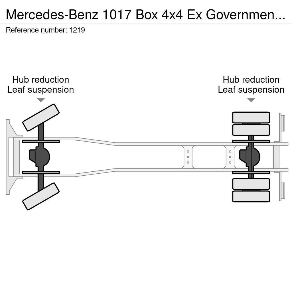 Mercedes-Benz 1017 Box 4x4 Ex Government only 40.000km Like New Platte bakwagens