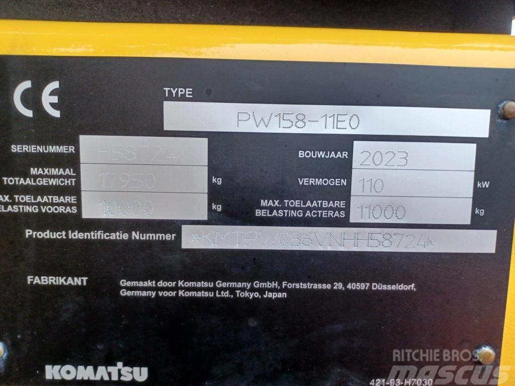 Komatsu PW158-11E0 Wielgraafmachines