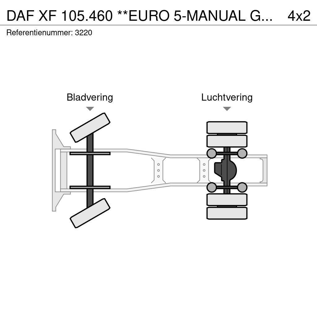 DAF XF 105.460 **EURO 5-MANUAL GEARBOX-ITALIAN TRUCK** Trekkers