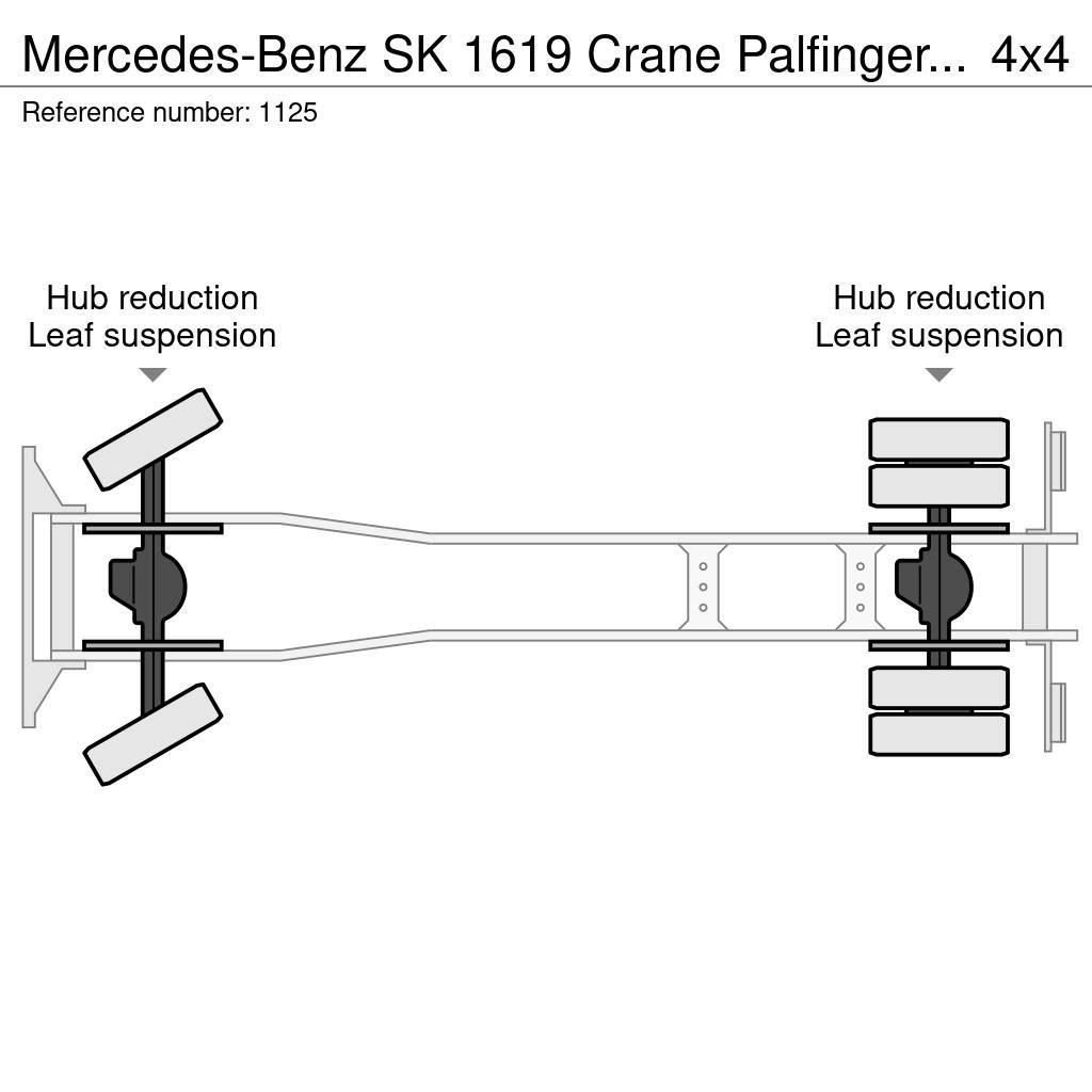 Mercedes-Benz SK 1619 Crane Palfinger PK17000LA Winch 4x4 V6 Big Kranen voor alle terreinen
