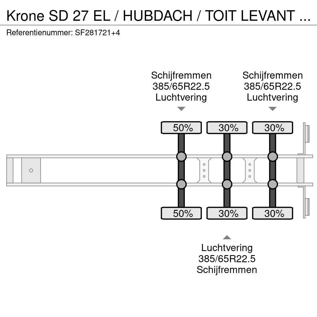 Krone SD 27 EL / HUBDACH / TOIT LEVANT / HEFDAK / COIL / Schuifzeilen