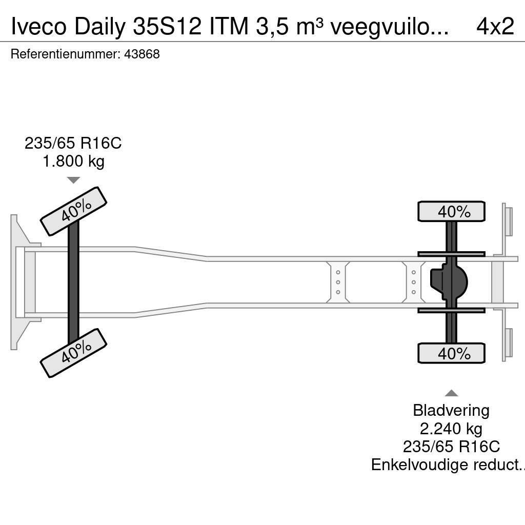 Iveco Daily 35S12 ITM 3,5 m³ veegvuilopbouw Vuilniswagens