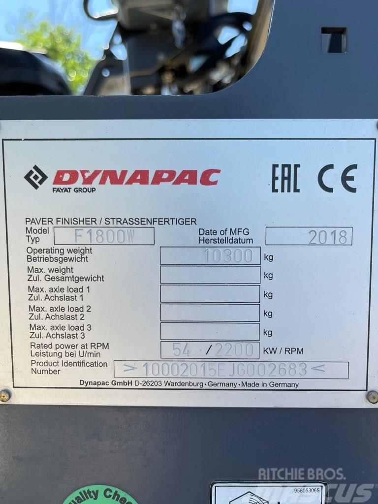 Dynapac F 1800 W Asfaltafwerkmachines