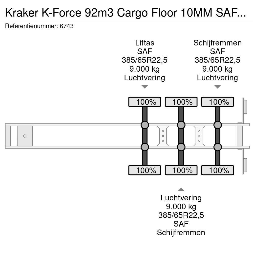 Kraker K-Force 92m3 Cargo Floor 10MM SAF, Liftachse, Remo Schuifvloeropleggers