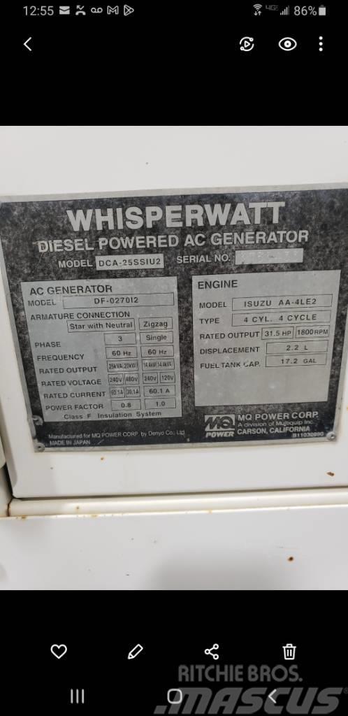 Whisperwatt Diesel Powered AC Generator DF-027012 Diesel generatoren