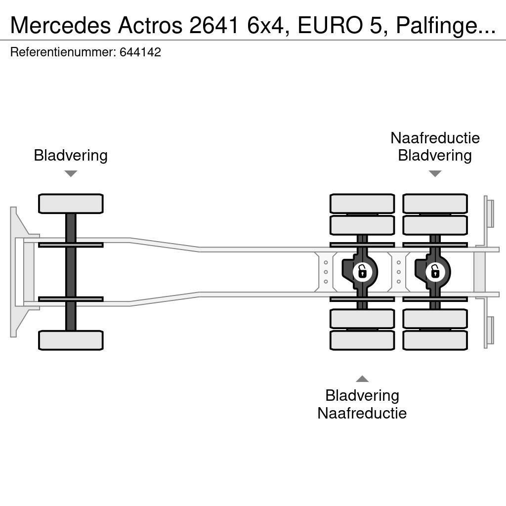Mercedes-Benz Actros 2641 6x4, EURO 5, Palfinger, Remote, Steel Platte bakwagens
